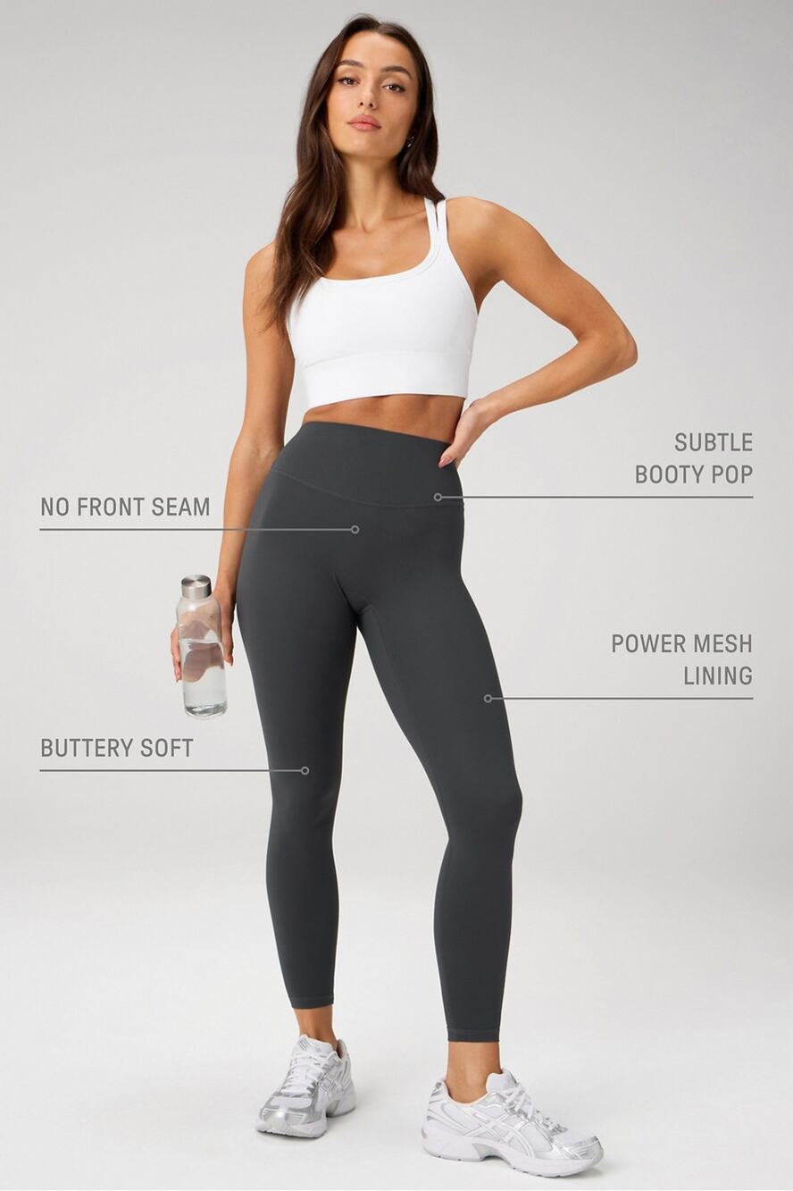 Fabletics No-Seam PureLuxe TLC Legging 7/8 XS Midnight